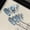 Extra small XS, variant on Yihe Weimei White Swan Lake Angel Wings Feather Haze Blue Grey Cat Eye Fairy Nail Art Patch Wear Nail