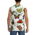 thumbnail image 4 of Uemuo Multicolored Butterflies Pattern Men's Sleeveless T-Shirt,Muscle Athletic Tank Top, Moisture-wicking Quick-dry Breathable Classic Tee Top for Gym Run Outdoor Sports-, 4 of 8