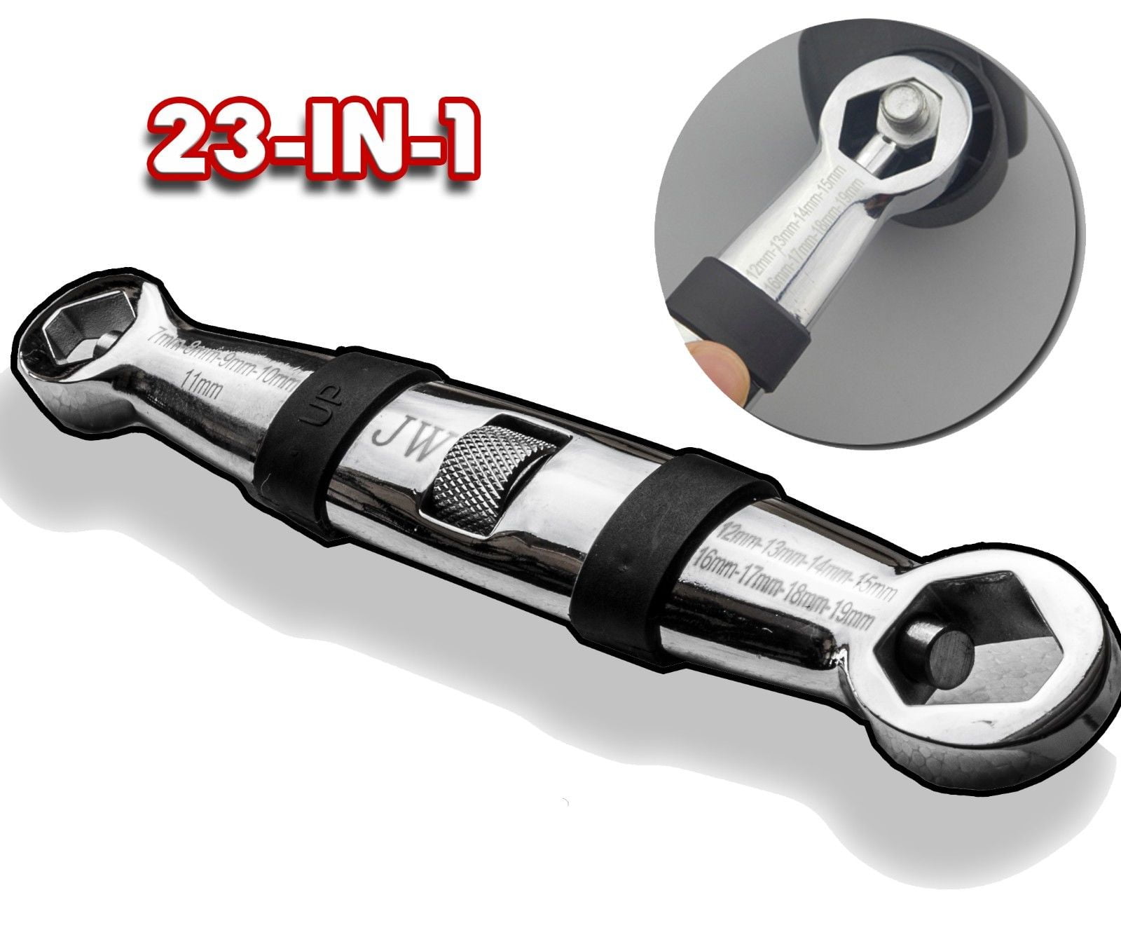 All Purpose Adjustable Wrench 23 in 1 Multi Functional Multiple Sizes 7-19 mm by Jeremywell