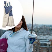 harayaa Fencing Glove Protective Gear Adult Kids Fencing Bout Mittens Training Equipment Left Hand XS