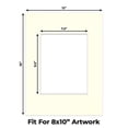 thumbnail image 2 of Cream Linen Picture Frame Mat for 12x16 Frames - Fits 8x10 Photos - 10 Mats, 2 of 7