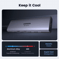 thumbnail image 5 of UGREEN Revodok Pro USB-C Hub 6 in 1 10Gbps 4K 60Hz HDMI, 100W Power Delivery Compatible for MacBook Pro/Air, Compatible for iPad Pro, 5 of 9