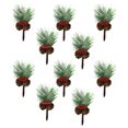 thumbnail image 1 of Artificial Christmas Pine Cone Simulation Berry Pendant PVC Mini 10pcs DIY Florist Decoration Wedding Decor Snowy Picks, 1 of 6