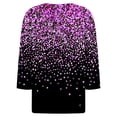 thumbnail image 4 of PuLe Women's Top Women's Casual 3/4 Sleeve T-Shirts Trendy 2024 Floral Gradient Graphic Blouses Casual V Neck Tops Work Tees Blouses, 4 of 4
