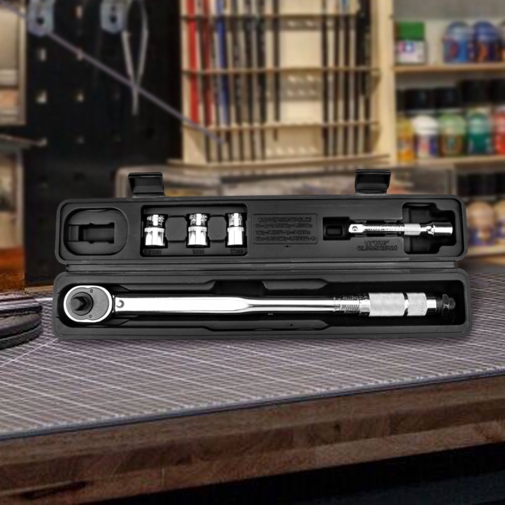 BLEEUS 1/2-Inch Drive Click Torque Wrench Adjustable Torque Wrench Metal for Car Repair （）
