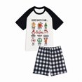 thumbnail image 5 of LuLiaMenton Matching Couples Christmas Pajamas God Says Plaid Short Sleeve Shorts Set, 5 of 5
