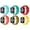 6Pack Turquoise&duck green&Red&Coral red&Walnut&Yellow, variant on FITE ON 5ft AC IN Power Cord Outlet Socket Cable Plug Replacement for 47PFL7403D/F7 42MF438B/F7 32PFL5332D/37 LED LCD HDTV
