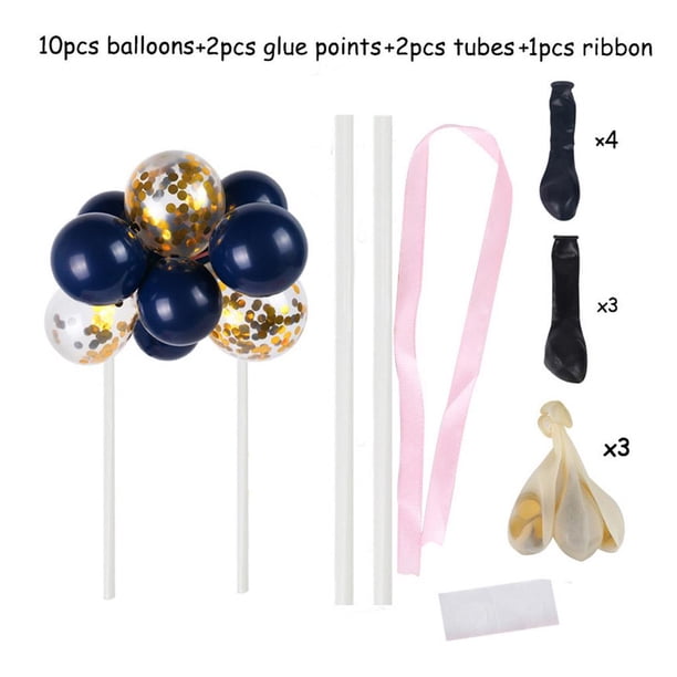 Ounissouiy 15 Uds pastel Topper hogar boda fiesta pastel globo cinta pajitas decoración pastelería decoración zafiro globo cumpleaños fiesta Decoración Kits de decoración para fiestas 8 #