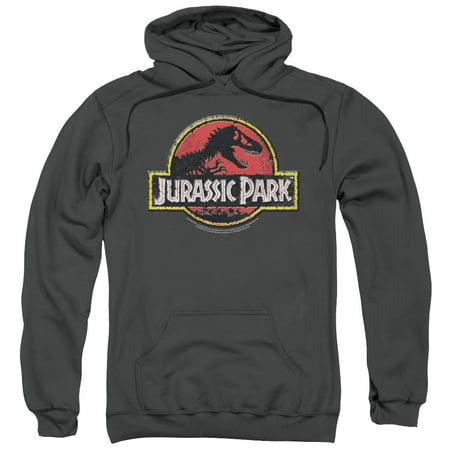 Jurassic Park - Stone Logo - Pull-Over Hoodie - (Best Pranks To Pull On Someone)
