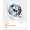 thumbnail image 6 of KFFKFF Gable Mount Fan, Solar-Powered 12 Inch Attic Exhaust Fan with Customizable Thermostat & External Mesh, 1300 CFM Home Ventilation System Cools Up to 1850 Sq.Ft, 6 of 9