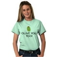 thumbnail image 3 of Olive You Love Pun Matching Couples Plus Size Crewneck Graphic Tee Shirt Brisco Brands 5X, 3 of 6