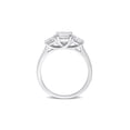 thumbnail image 4 of 1.65 Carat (Ctw) Lab-Created Three-Stone Asscher-Cut Moissanite Engagement Ring in Sterling Silver for Women, 4 of 6