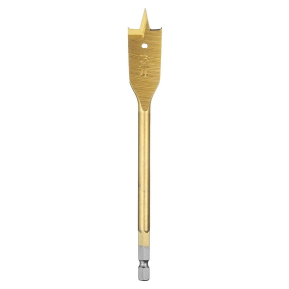 Uxcell Spade Drill Bit 3/4" Paddle Flat Bits for Woodworking Fiberglass Gold Tone