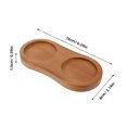 thumbnail image 2 of WHAMVOX 2pcs Pepper Bottle Base Wooden Coasters Wood Sauce Bottle Coaster Tabletop Tray, 2 of 8