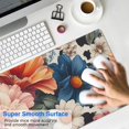thumbnail image 4 of Long Mouse Pads for Desk,Pioneer Flower Floral Print Pattern Desk Mats on Top Of Desks, Desk Mouse Pad Extra Large with 3mm Non-Slip Base and Stitched Edge for Gaming,Office,Work,Home 31.5"x11.8", 4 of 6