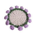 thumbnail image 4 of DOLITY Crochet Flower Coaster Compact Drinking Cup Mat for Countertop Tabletop Cafe, 4 of 9
