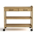 thumbnail image 4 of Greemotion Dohna Bamboo 2-Shelf Kitchen Cart with 2-Drawer in Natural, 4 of 6