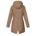 thumbnail image 4 of Women Solid Color Coat Button Down Overcoat Warm Winter Overcoat Long Sleeve Cardigan Windproof Outer Coat Fluffy Jacket, 4 of 4
