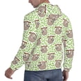 thumbnail image 6 of Naloa Cute Animal Sloth On A Branch Men's Casual Hooded Collar Drawstring Hoodies Pullover Sweatshirts Casual Long Sleeve Shirts-4X-Large, 6 of 7