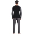 thumbnail image 5 of Hawiton Men's Pajama Set Long Sleeve Sleepwear Lounge Nightwear Set for Men Cotton 2 Piece Pj Sets, 5 of 7