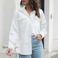 thumbnail image 1 of Blusa casual para mujer,Blusa de manga larga en V Blusa básica para mujer Camisas con botones para mujer Experiencia incomparable, 1 of 5