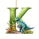 thumbnail image 1 of ¡Precios al Mejor Precio!, Colgante acrílico navideño con forma de dinosaurio y 26 letras Akmoler, 1 of 9