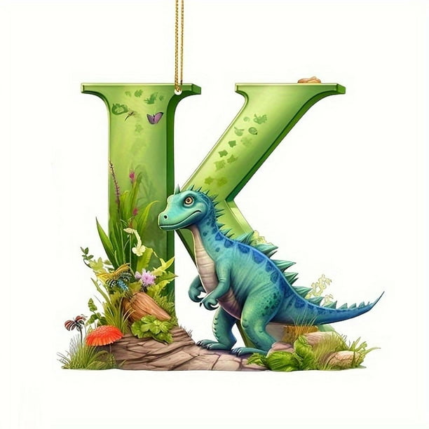 ¡Precios al Mejor Precio!, Colgante acrílico navideño con forma de dinosaurio y 26 letras Akmoler