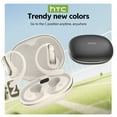 thumbnail image 3 of HTC NE52 Wireless Bluetooth 6.0 Open-Ear Earbuds, AI Translator, Noise-Cancelling Headphones, 130+ Languages, 40H, Black, 3 of 9