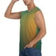 thumbnail image 3 of Balery Orange To Teal Gradient Camisetas sin mangas para hombre, absorbe la humedad y protege contra el mal olor.-Medium, 3 of 7