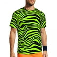 thumbnail image 2 of T Shirt For Men Green Tiger Print Running Beach Funny Animal Retro T-Shirts Novelty Tshirt For Men C, 2 of 7