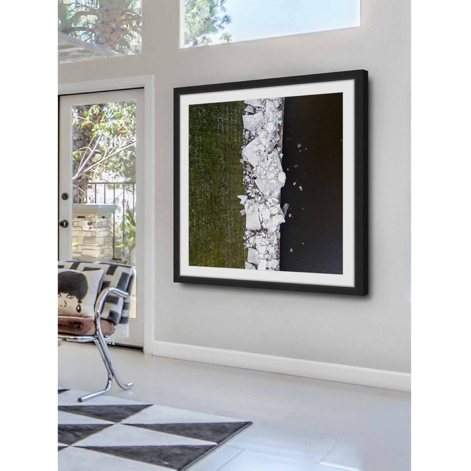 Marmont Hill "Chunky White Rocks" By Karolis Janulis Framed Painting Art Print, 12.0" x 1.5"