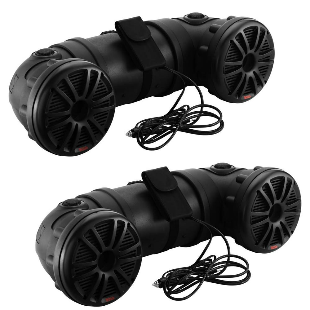 2) BOSS ATV15 Dual 6.5" 450W ATV/Marine ATV Amplified Tube Speaker