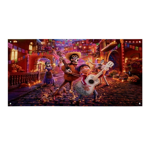 COCO Dream-Theme Backdrops Banner Birthday Party Decor Supplies Personalized Party Backdrop Decoration,5x3ft(150x90cm)