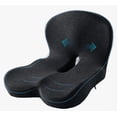 thumbnail image 1 of Juego De Almohadas De Soporte Lumbar De Cojín De Asiento Modelo Negro, 1 of 4