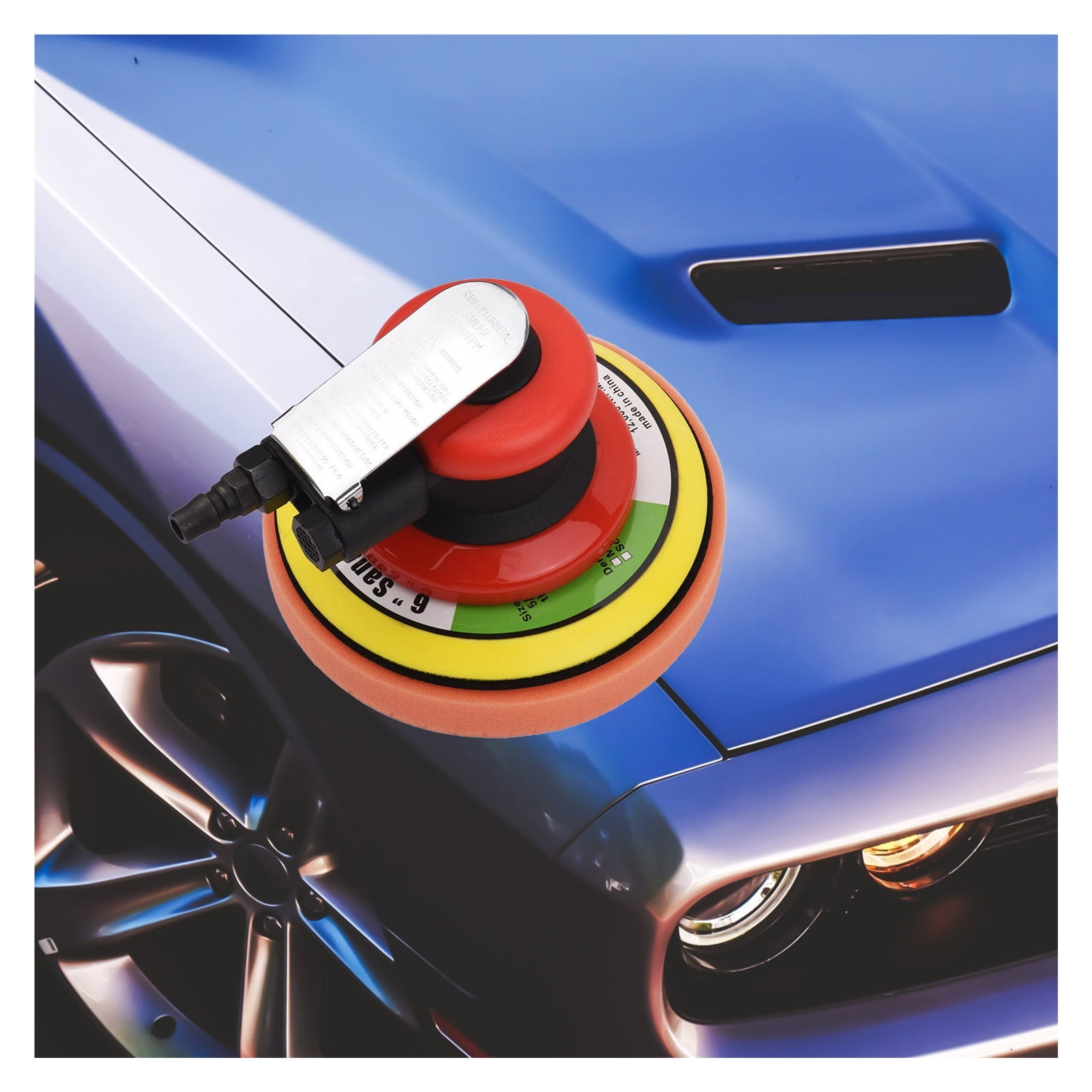 6 Inch Pneumatic Air Sander Polisher Tool Polishing Random Orbital Sander Machine Grinder For Car Paint Care Rust Removal Tools