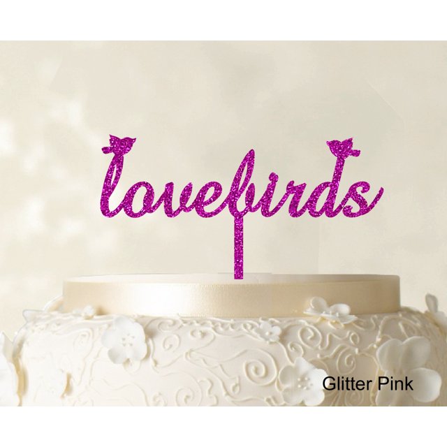 Love Birds Wedding Cake Topper Custom Cake Topper Color Option Available 6-7 Inches Wide
