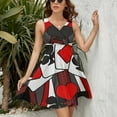 thumbnail image 3 of Artistic Fun Playing Cards Abstract Art Dress Fashion Beach Long Dresses Female Party Printed Sundress, 3 of 7