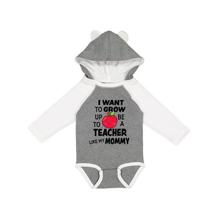 

Inktastic I Want To Grow Up To Be a Teacher Like My Mommy Gift Baby Boy or Baby Girl Long Sleeve Bodysuit