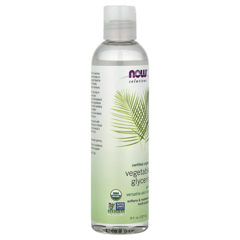 NOW Foods Vegetable Glycerin 8 fl oz, Moisturizer, Cleanser, Softening,  Lubricating - Walmart.com