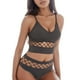 thumbnail image 1 of Gibobby Conjunto de lencería de encaje Ropa interior ahuecada, traje de mujer, pecho pequeño, , sin anillo de , sujetador, camisola deportiva de talla grande(Gris, G), 1 of 5