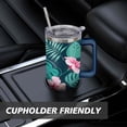 thumbnail image 7 of Tropical Leaves 40 Oz Tumbler with Handle Lid and Straw, Stainless Steel Double Walled Vacuum Insulated Cup, Cute Anniversary Wedding Birthday Gifts Tumbler for Women Men Friends Outdoor Indoor, 7 of 7