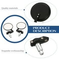 thumbnail image 2 of RENACLIPY Round Motorcycle Handlebar Mirrors Black ABS 1 Pair Universal Fit Motorbike Accessories, 2 of 8