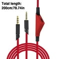 thumbnail image 4 of A10 A40 0 A50 Nylon Braided Red 2 Meter Tuning Headset Link Audio Game, 4 of 8