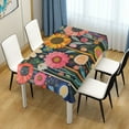 thumbnail image 3 of Yayeee Tablecloths for Rectangular Tables 54 x 54 inch Party Table Cover, Large Colorful Flowers, 3 of 6