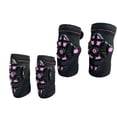 thumbnail image 3 of Coderas y rodilleras para niños, equipo de protección para patinetas, scooters y bicicletas. Negro y rosa, 3 of 9