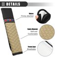 thumbnail image 4 of Funda universal para cinturón de seguridad de coche, cojín para cinturón de seguridad, correa para el hombro, 23 x 6,5 cm, 9,06 x 2,56 pulgadas, protección cómoda para el cuello, diamantes de imitación de piel sintética, beige Unique Bargains almohadillas para cinturones de seguridad de automóviles, 4 of 7