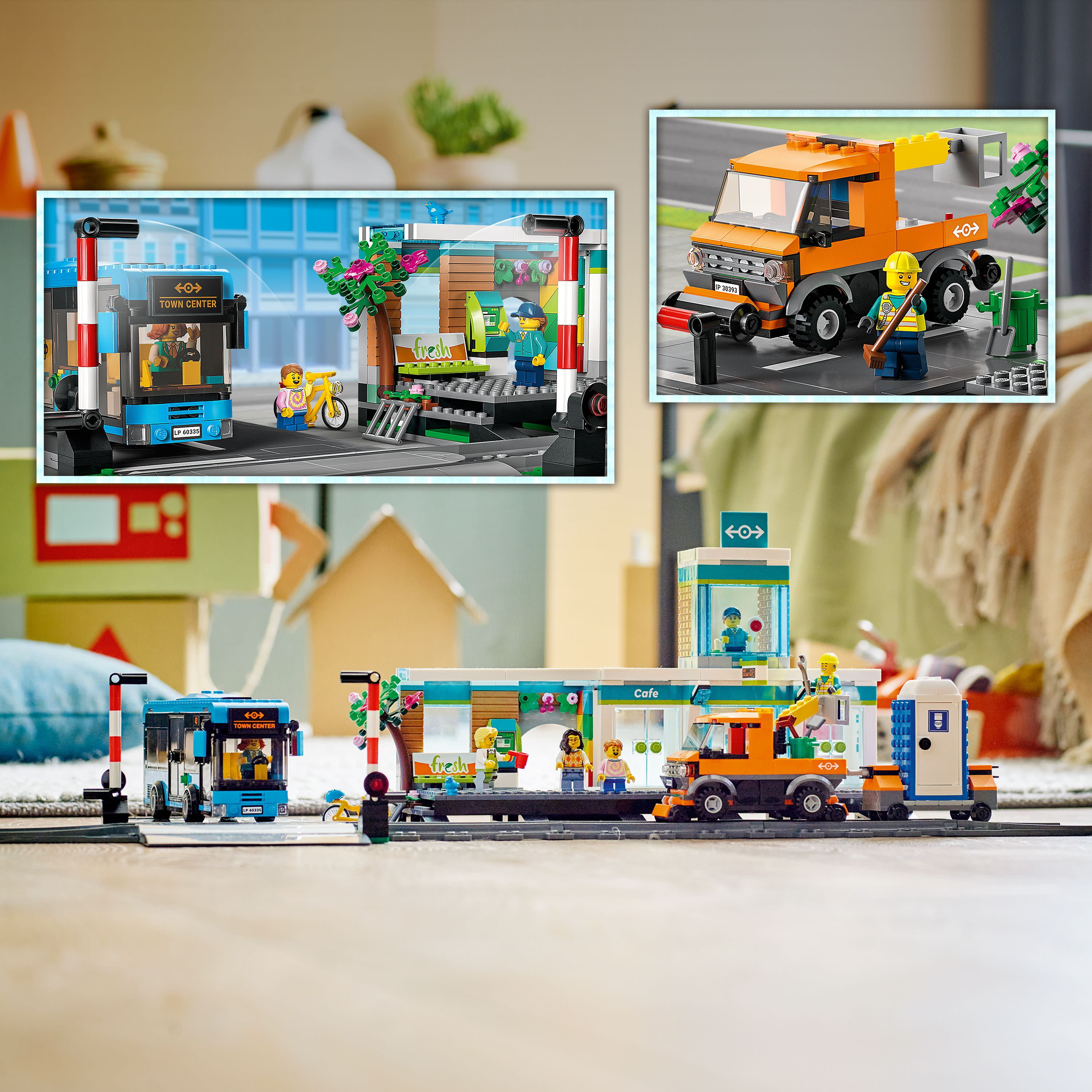 LEGO City Train Station Set with Toy Bus and Tracks 60335