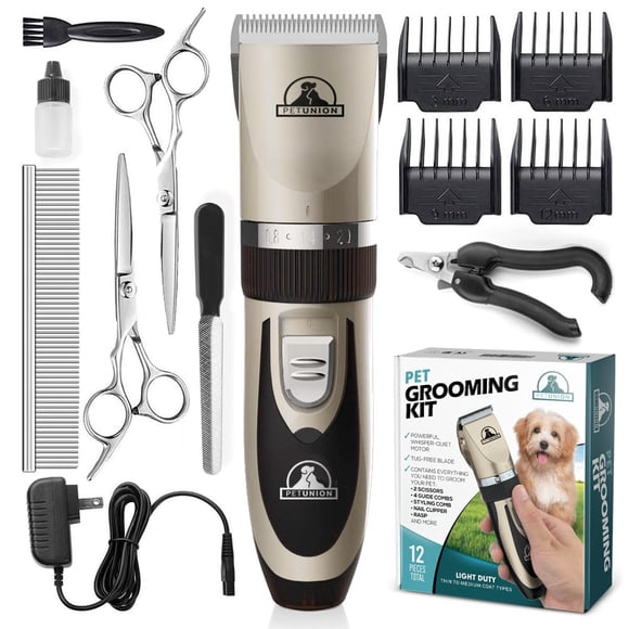 Kit de peluquería para perros Pet Union con cortadora recargable e inalámbrica