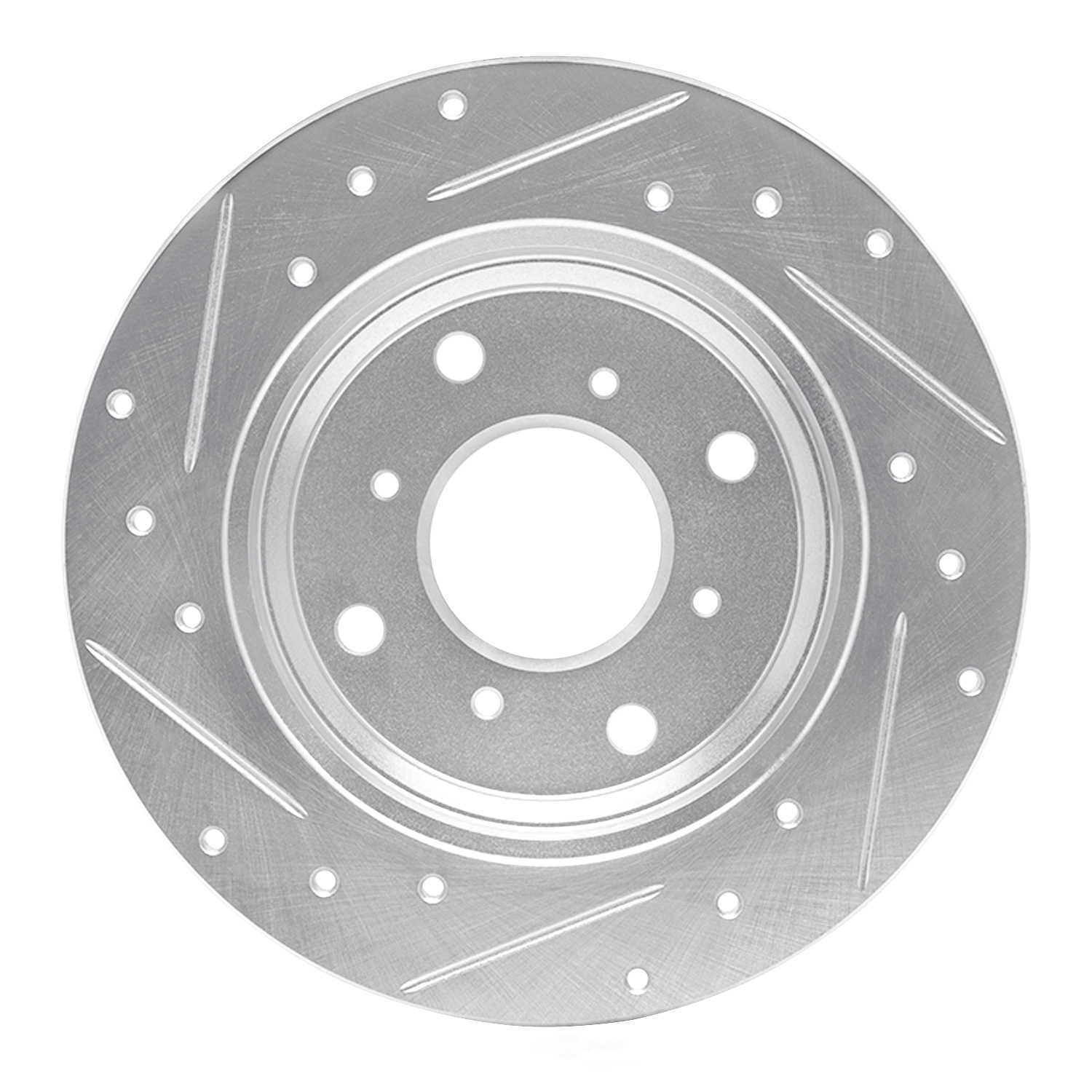 Dynamic Friction Company 631-59013R DFC Brake Rotor - Drilled And Slotted - Silver