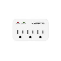 Monster 1601 Just Power It Up Surge Protector Wall Tap, White